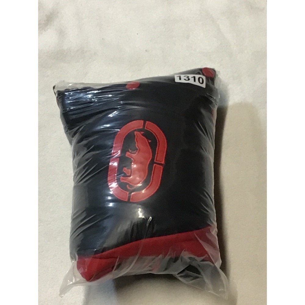 ECKO Jacket Mens Medium Black Red Varsity Snap Button Rhino Urban Streetwear - Picture 11 of 11